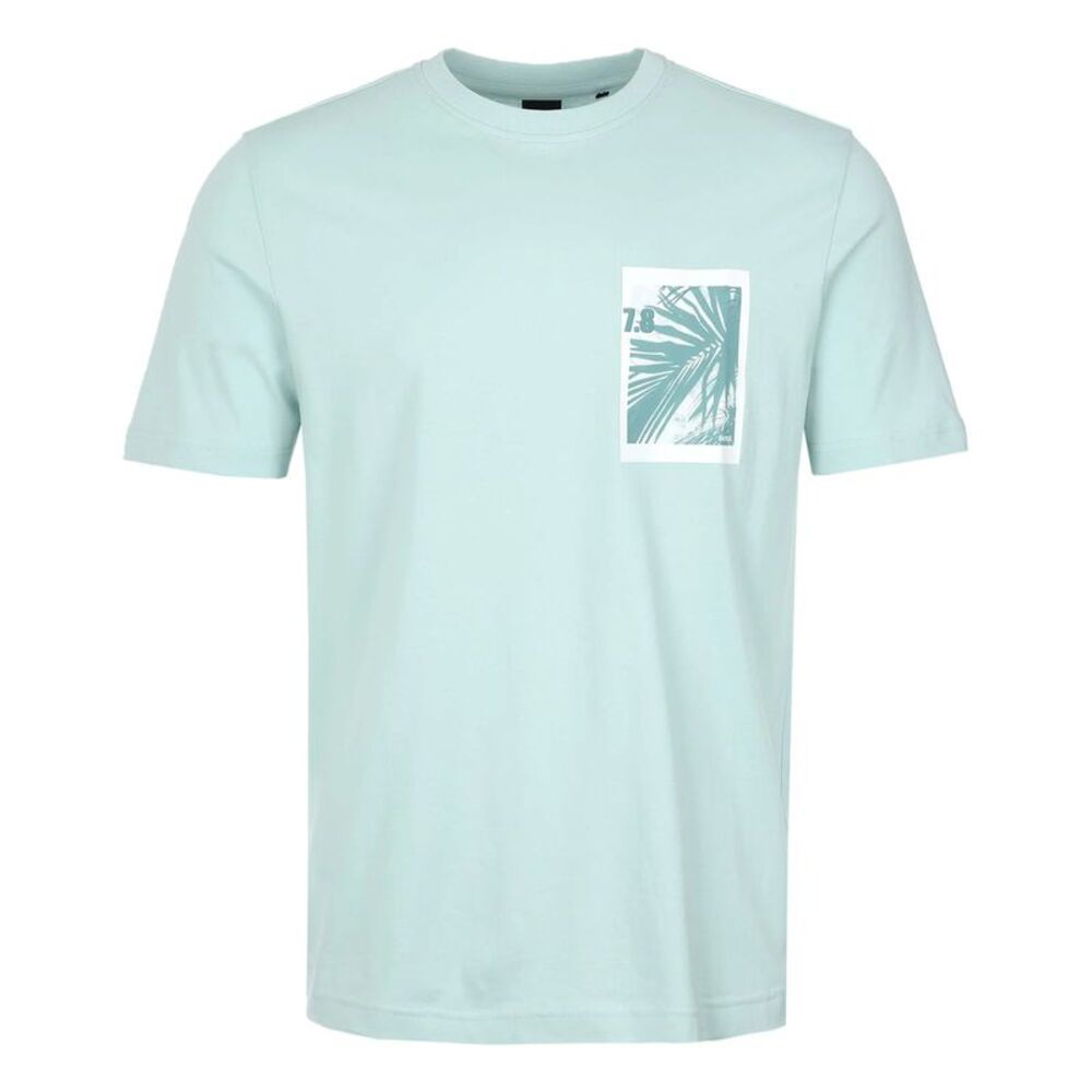 Boss Mens Board Cotton Jersey T-Shirt / Turquoise